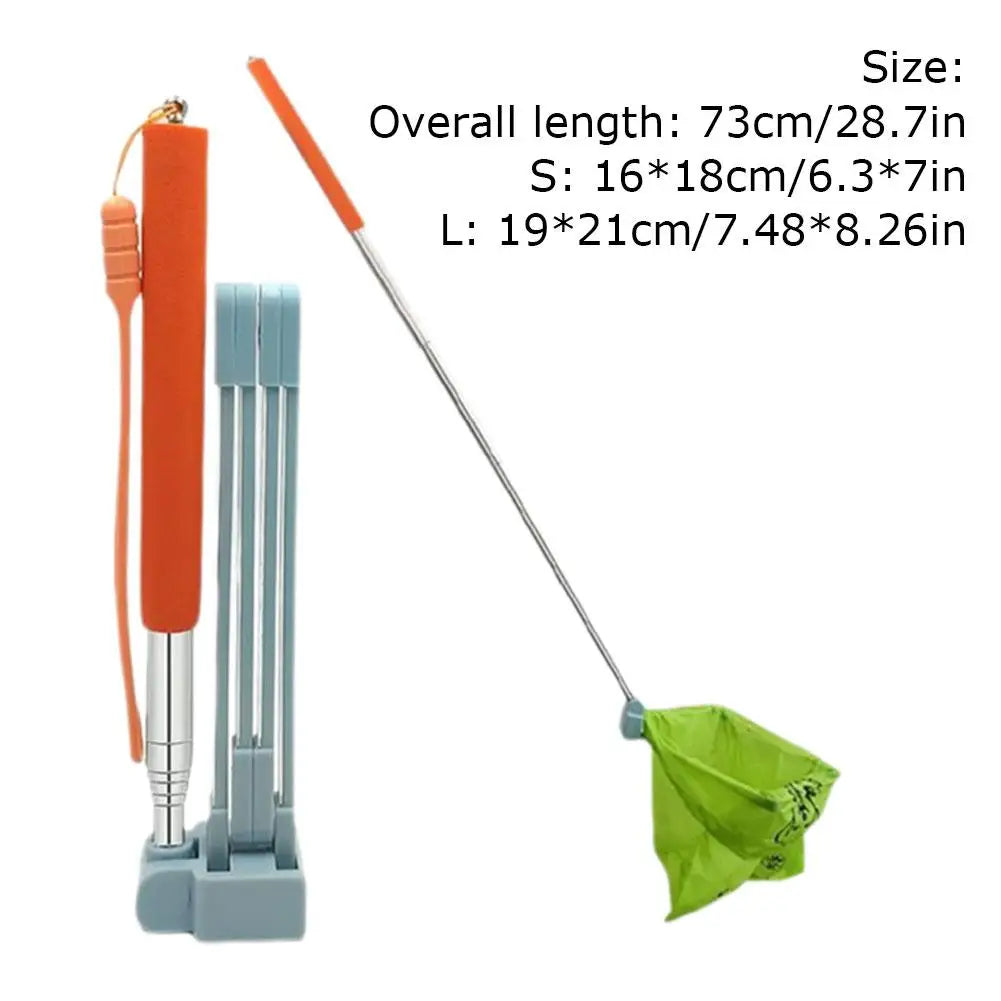 28.7-inch Long Handle Steel Dog Cat Pet Poop Scoop Garbage Grabber Dirt Picker Environmentally Friendly Clean Pet